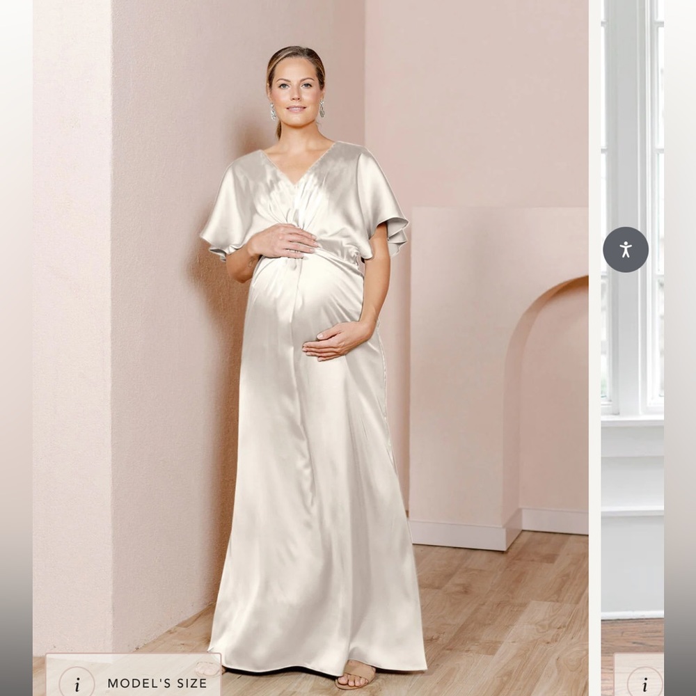 Revelry Gwen Satin Maternity Bridesmaids Dress